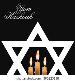 Vector illustration of a background for Yom Hashoah.