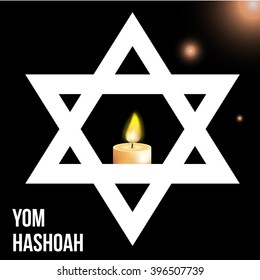 Vector illustration of a background for Yom Hashoah -remembrance Day