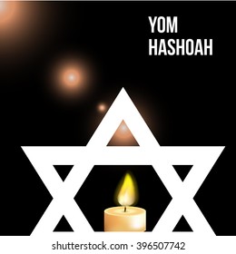 Vector illustration of a background for Yom Hashoah -remembrance Day