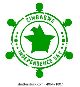 Vector illustration of a background for Zimbabwe independence day.