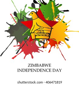 Vector illustration of a background for Zimbabwe independence day.