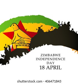 Vector illustration of a background for Zimbabwe independence day.