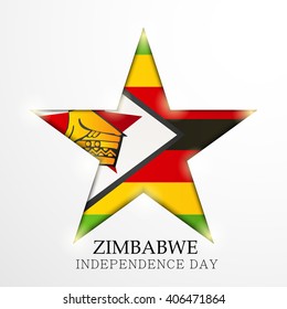 Vector illustration of a background for Zimbabwe independence day.