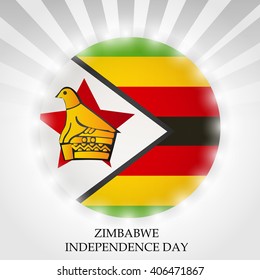 Vector illustration of a background for Zimbabwe independence day.