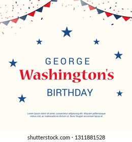 Vector illustration of a Background/Banner for George Washington's Birthday.