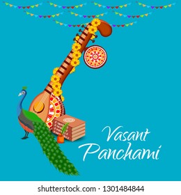 Vector illustration of a Background/Banner for Vasant Panchami.