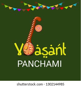 Vector illustration of a Background/Banner for Vasant Panchami.