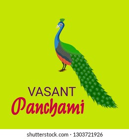 Vector illustration of a Background/Banner for Vasant Panchami.