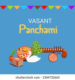 Vector illustration of a Background/Banner for Vasant Panchami 
