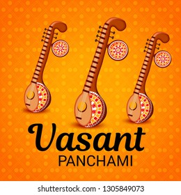 Vector illustration of a Background/Banner for Vasant Panchami.