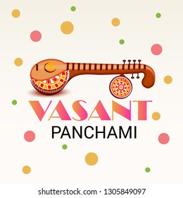 Vector illustration of a Background/Banner for Vasant Panchami.