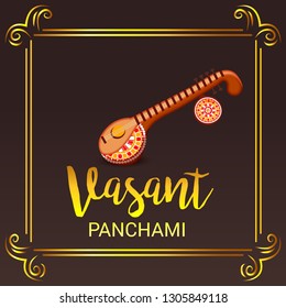 Vector illustration of a Background/Banner for Vasant Panchami.