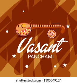 Vector illustration of a Background/Banner for Vasant Panchami.