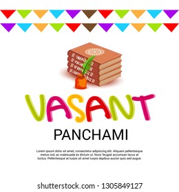 Vector illustration of a Background/Banner for Vasant Panchami.