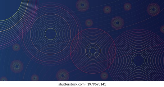 fondo de ilustración vectorial.azul oscuro, amarillo, rojo