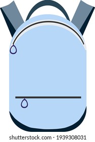 vector illustration of backpack blue