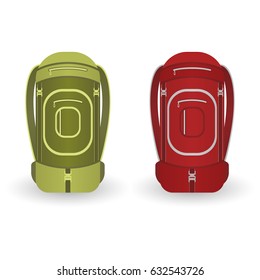 Vector illustration of backpack for camping, hiking, school or travel. Rucksack icon isolated on white background