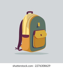 Vector illustration of backpack for children or hiking