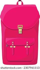 Vector illustration of Backpack, Travelling bag