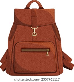 Vector illustration of Backpack, Travelling bag