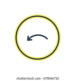Vector Illustration Of Backward Outline. Beautiful Sign Element Also Can Be Used As Undo Element.