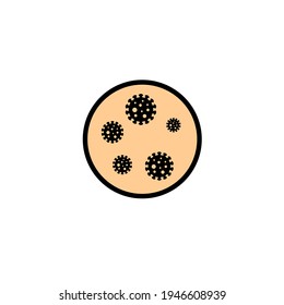 Vector illustration of a bacterial shape Suitable for use as icons, logos, etc