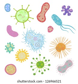 Vector Illustration of Bacterium Pattern