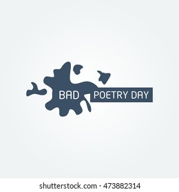 Vector Illustration of Bad Poetry Day logo design template. Flat Style Design