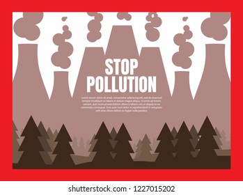 Vector illustration. Bad sign "Do not pollute the environment"