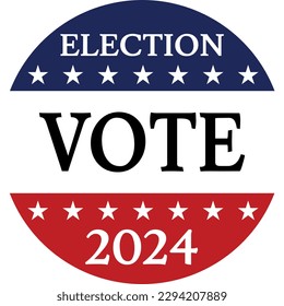 Vector illustration of a badge for the 2024 American presidential election