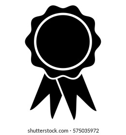 Vector Illustration of Badge in Black Icon

