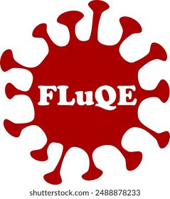 Vektorillustration-Abzeichen der FLuQE KP.3-Covid-Virusvariante