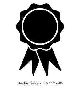 Vector Illustration of Badge Icon in Black
