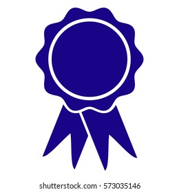 Vector Illustration of Badge Icon in Blue
