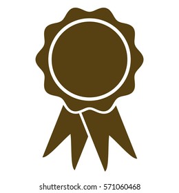 Vector Illustration of Badge Icon in Brown
