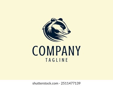 Vector illustration of Badger Logo Design