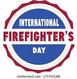 vector illustration Badges of International Firefighter's Day.