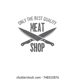 vector illustration badges on a theme, meat shop, butchery, on white background, for advertising and menu design