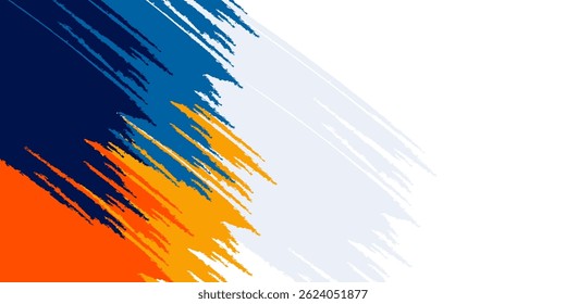 ilustração vetorial de um atleta de badminton com uma ação de salto esmagador. design estilo silhueta colorida, grunge. badminton nacional esporte dia de celebração conceito de design.