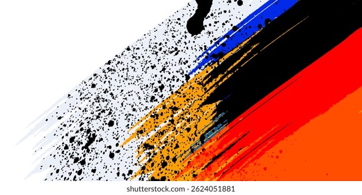 vector illustration of a badminton athlete with a jumping smash action. colored silhouette style design, grunge. badminton national sports day celebration design concept. national sports day