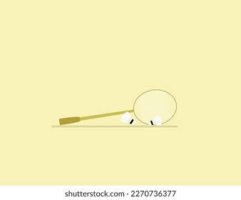 vector illustration of badminton bat