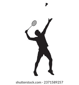 Vector Illustration of Badminton Player