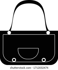  ilustración vectorial. bolsa. ilustración de vector blanco negro