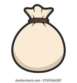 vector illustration of a bag with coins
