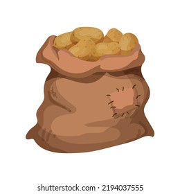 Ilustración vectorial de la bolsa llena de verdura.  