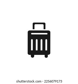 Ilustración vectorial, icono de la bolsa en las ruedas. 
