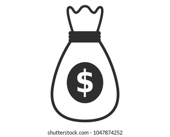 Vector illustration of a Bag of Money