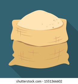 Vector illustration of bag and sugar logo. Web element of bag and sack vector icon for Stock.