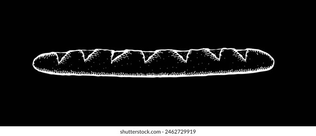 Ilustración vectorial de una baguette