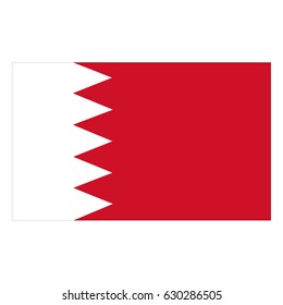 vector illustration of Bahrain flag